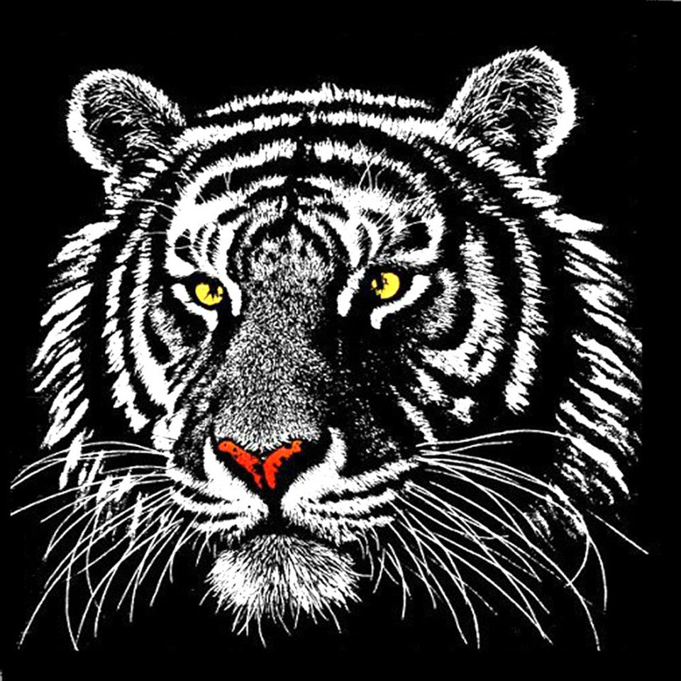 Black And White Tiger Special Diamond Painting