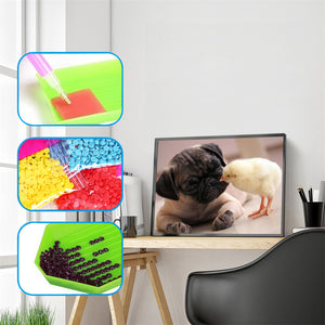 Cute Dog And Chick Special Diamond Painting