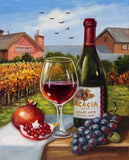 Pomegranate, Grapes & Wine Diamond Painting - diamond-painting-bliss.myshopify.com