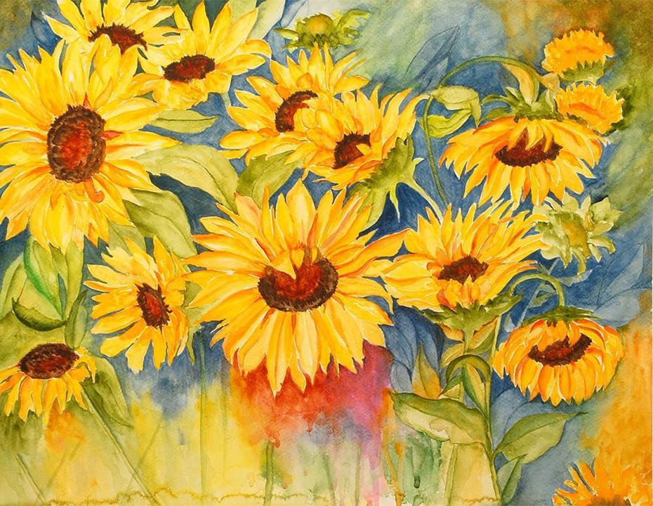 Sunflowers DIY Diamond Painting - diamond-painting-bliss.myshopify.com