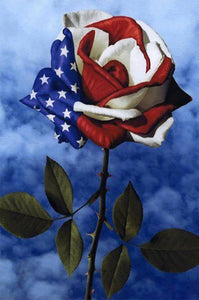 American Flag on Flower DIY Diamond Painting - diamond-painting-bliss.myshopify.com