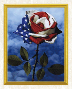 American Flag on Flower DIY Diamond Painting - diamond-painting-bliss.myshopify.com