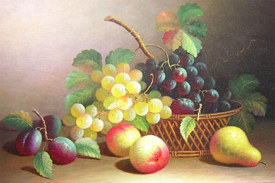 Bunch Of Grapes & some Fruits Painting - diamond-painting-bliss.myshopify.com