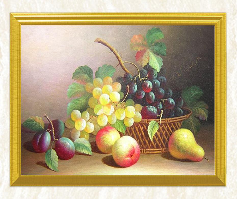 Bunch Of Grapes & some Fruits Painting - diamond-painting-bliss.myshopify.com