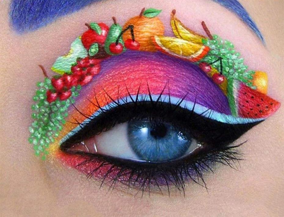 Fruit Art on Colorful Eye DIY Painting - diamond-painting-bliss.myshopify.com