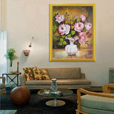 White Vase & Pink Roses - diamond-painting-bliss.myshopify.com