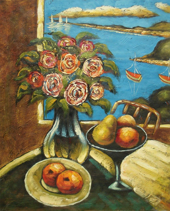 Still Life Roses & Fruits DIY Painting - diamond-painting-bliss.myshopify.com