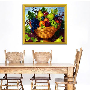 Mix Fruit Basket - DIY Diamond Painting - diamond-painting-bliss.myshopify.com
