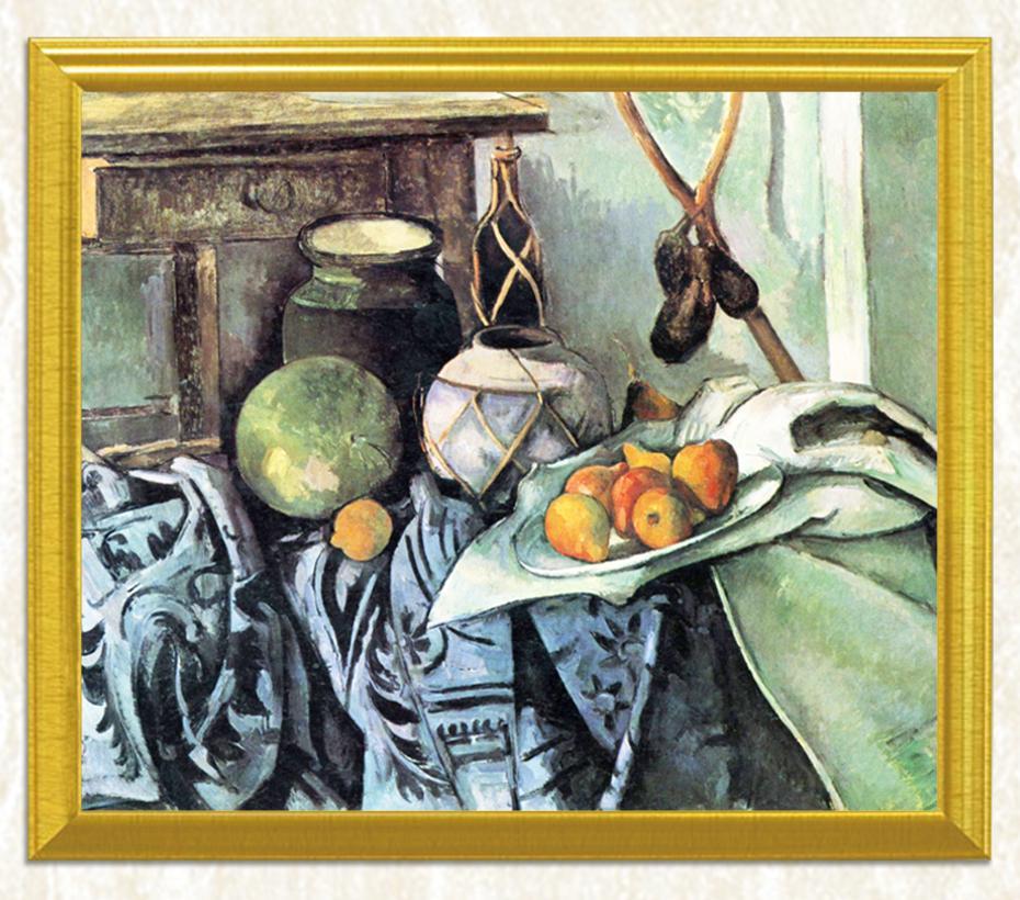 Still Life with a Ginger Jar & Eggplants - Paul Cézanne - diamond-painting-bliss.myshopify.com