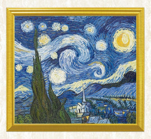 The Starry Night - Vincent Van Gogh - diamond-painting-bliss.myshopify.com