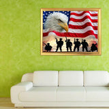 Soldiers, Eagle & American Flag - diamond-painting-bliss.myshopify.com