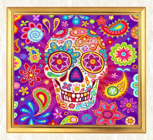 Calavera DIY Diamond Painting - diamond-painting-bliss.myshopify.com