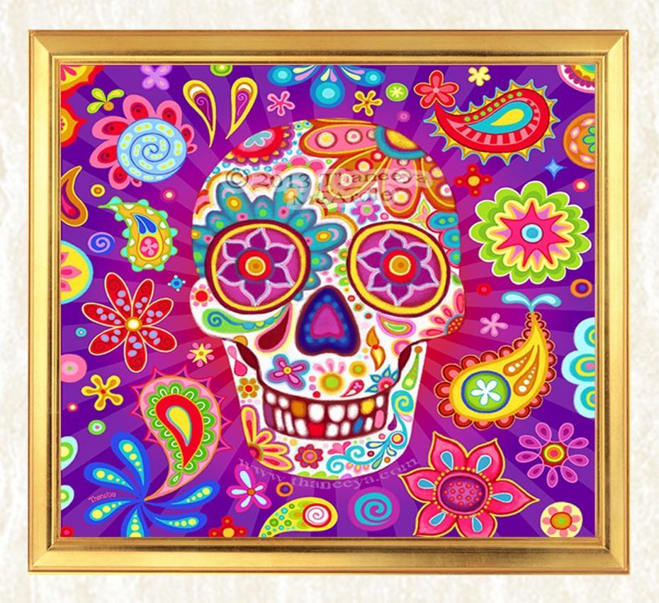 Calavera DIY Diamond Painting - diamond-painting-bliss.myshopify.com