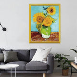 Vase with Three Sunflowers - Vincent van Gogh - diamond-painting-bliss.myshopify.com