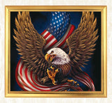 Eagle Holding Flag in Claws - diamond-painting-bliss.myshopify.com