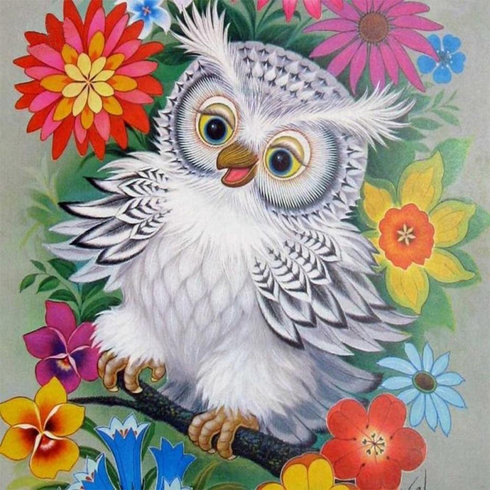 Squirrel, Sparrow & Sunflowers Painting – Diamond Painting Bliss