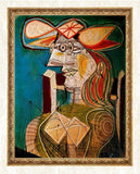 Seated Woman on Wooden Chair - Pablo Picasso - diamond-painting-bliss.myshopify.com