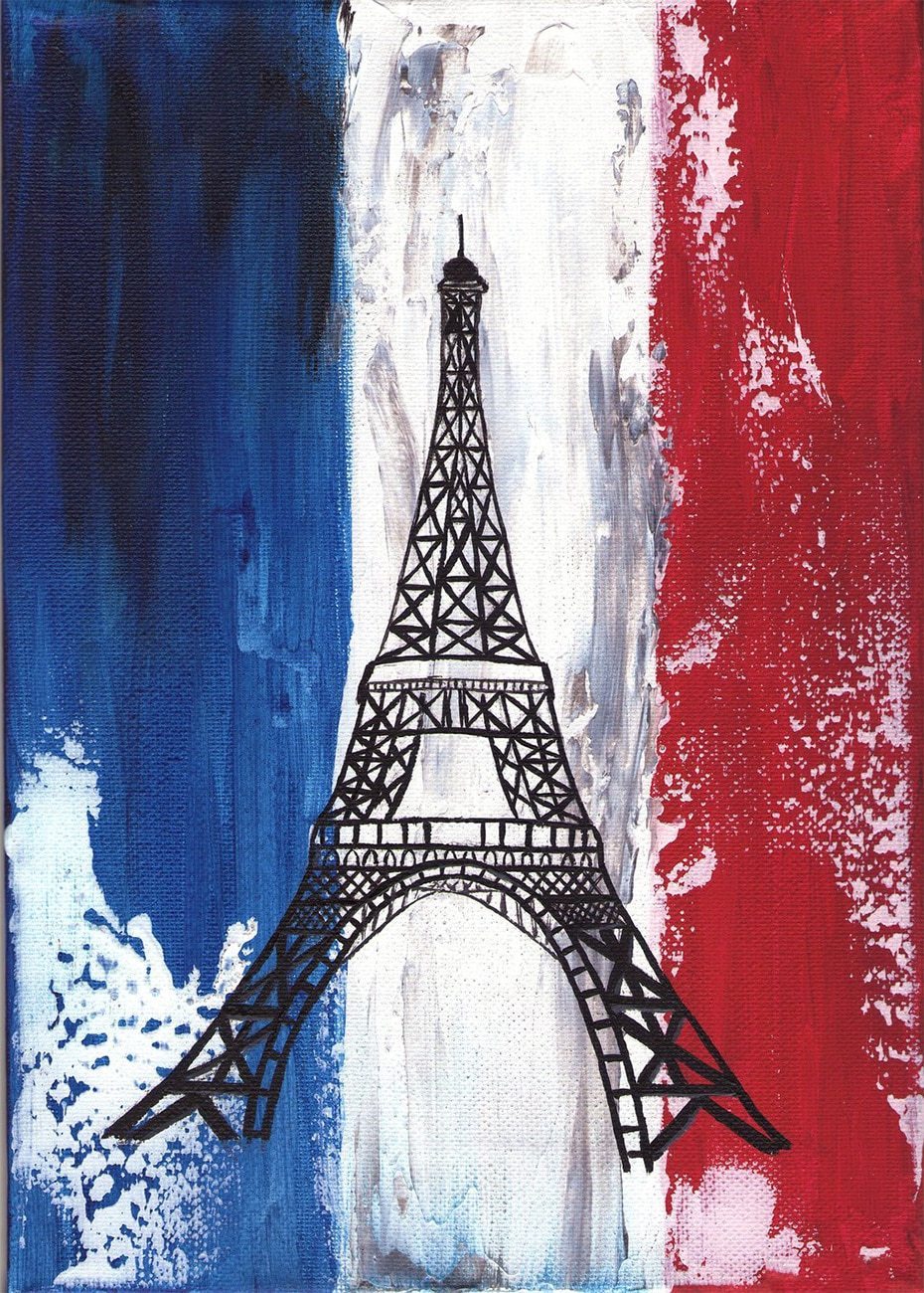 French Flag art DIY Diamond Painting - diamond-painting-bliss.myshopify.com