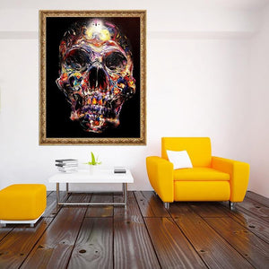 Colorful Skull DIY Diamond Painting - diamond-painting-bliss.myshopify.com