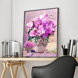 Pink & Purple Roses DIY Diamond Painting - diamond-painting-bliss.myshopify.com
