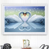 Swan Pair | 5D Diamond Art Kit - diamond-painting-bliss.myshopify.com
