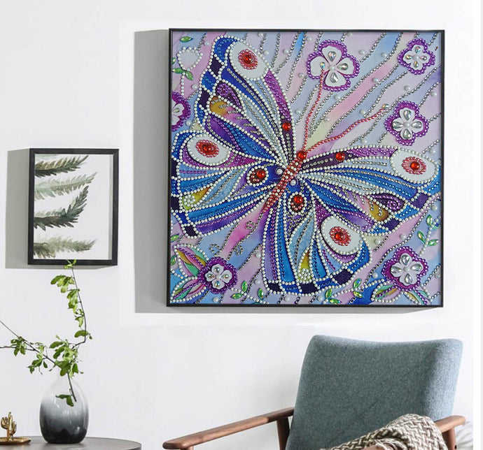 Colorful Butterfly With Flowers